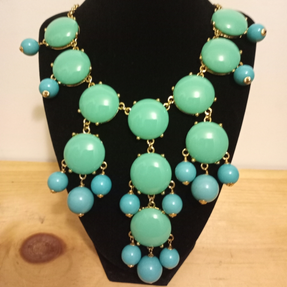 Turquoise and Blue Chandelier Necklace